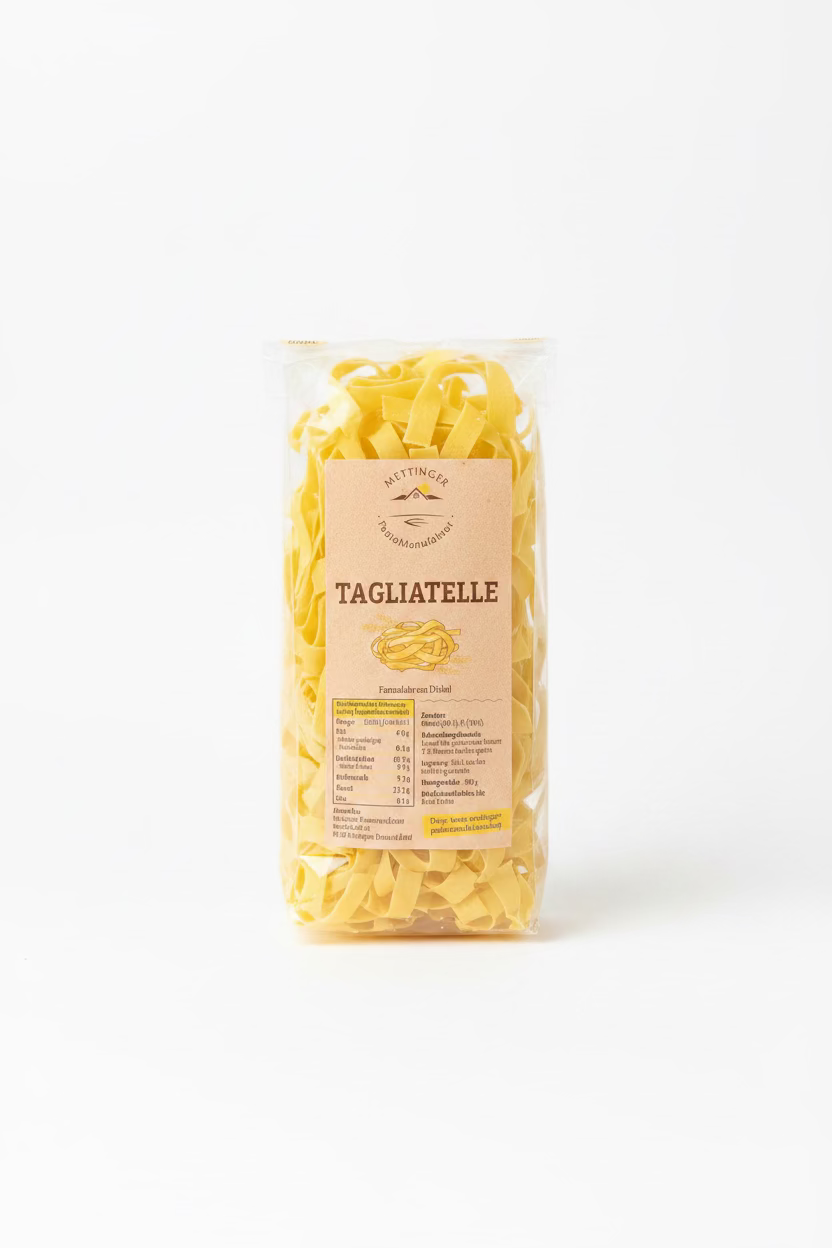 Dinkel mit Ei Tagliatelle