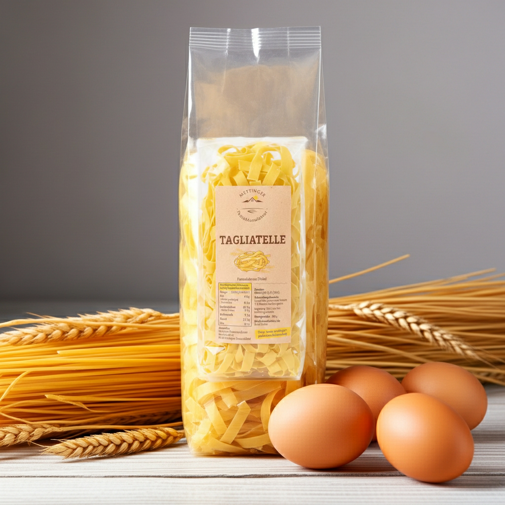 Dinkel mit Ei Tagliatelle
